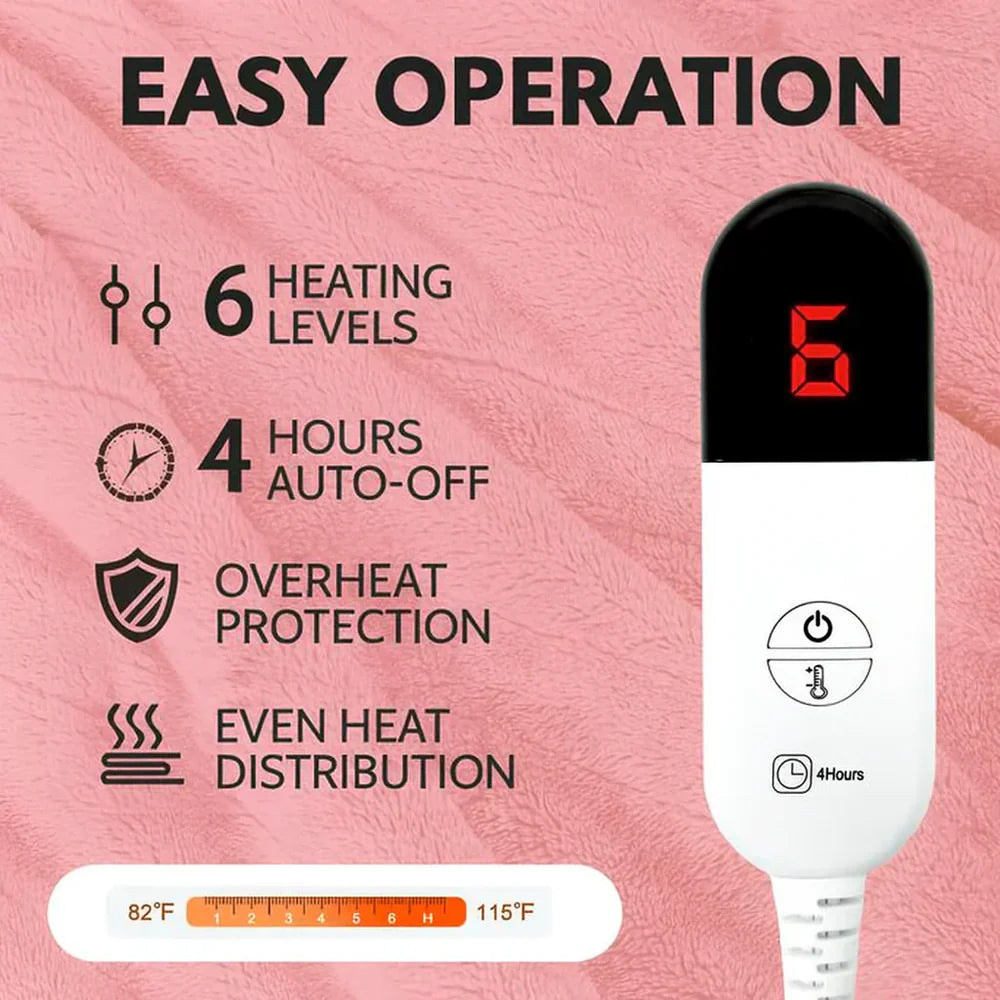 Wearable heated blanket